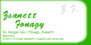 zsanett fonagy business card