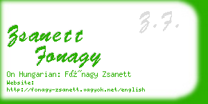 zsanett fonagy business card